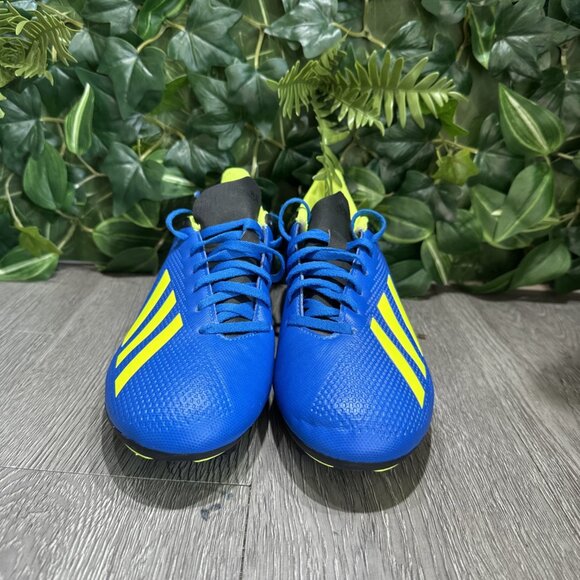 adidas X 18.4 FG Men\'s Soccer Cleats Blue/Black/Yellow DA9336 Size 8